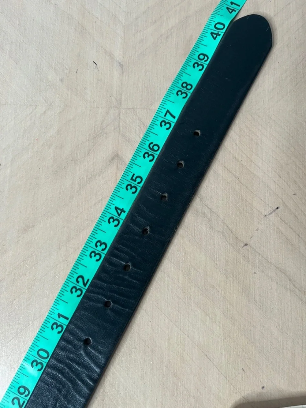 Duluth Trading Co Black Leather Men's Belt with Brass Buckle Size 34